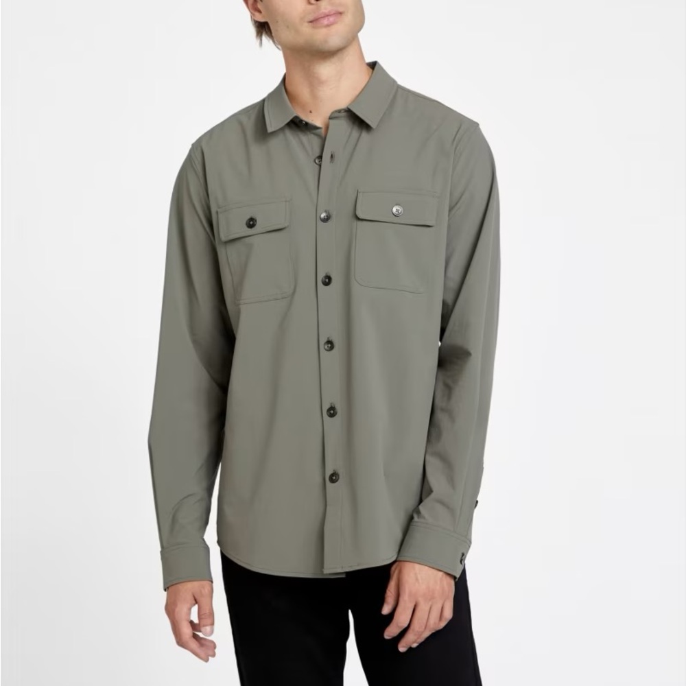 Guess Men's Green Casual Button Down Shirt